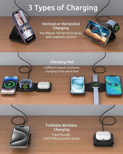 3 in 1 Magnetic Wireless Charger