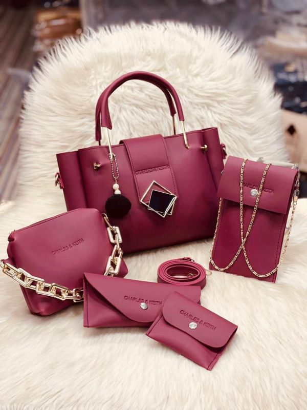 Ladies Hand Bag 5 Pcs Set